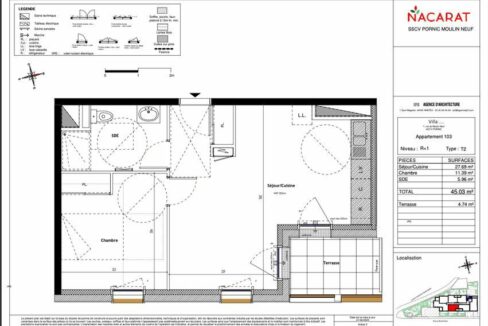 2 PIÈCES 45 M² PORNIC STE MARIE, APPARTEMENT NEUF T2